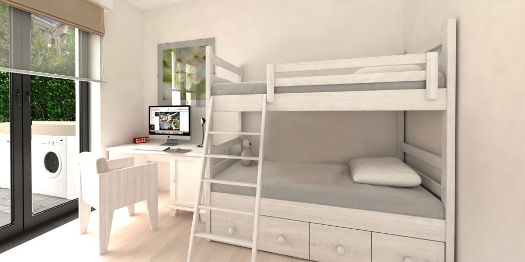 camera dei bambini, con balconcino
