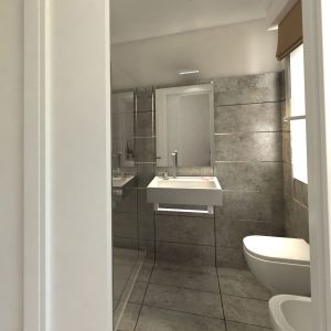 bagno illuminato villino