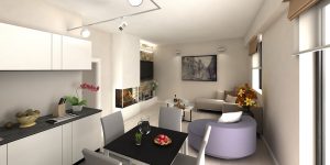 salotto e cucina di design